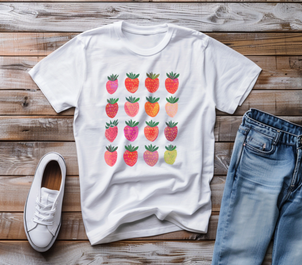 Strawberry Design T-Shirt - Image 2
