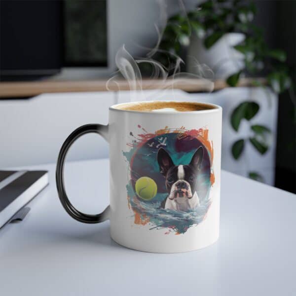 Personalized Mug | Color Morphing Boston Terrier Mug, 11oz