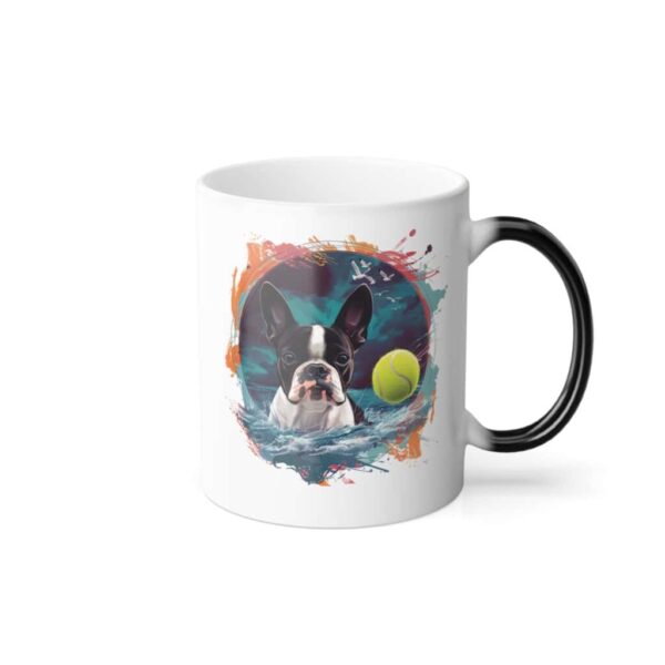 Personalized Mug | Color Morphing Boston Terrier Mug, 11oz - Image 5